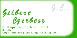 gilbert czirbesz business card